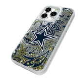 Dallas Cowboys Paisley Glitter Phone Case for Apple iPhone