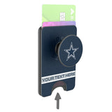 Dallas Cowboys Personalized Endzone Solid PopSockets MagSafe-Compatible PopWallet+