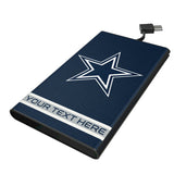 Dallas Cowboys Personalized Stripe 5000mAh Flat Powerbank