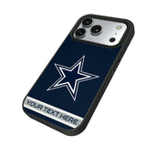 Dallas Cowboys Personalized Stripe Bump Phone Case for Apple iPhone
