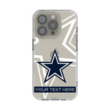 Dallas Cowboys Personalized Tilt Clear Phone Case for Apple iPhone