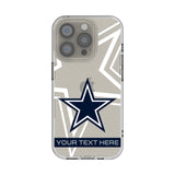 Dallas Cowboys Personalized Tilt Clear Phone Case for Apple iPhone
