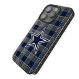 Dallas Cowboys Plaid Black Bling Phone Case for Apple iPhone