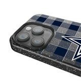 Dallas Cowboys Plaid Black Bling Phone Case for Apple iPhone