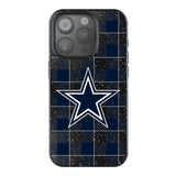 Dallas Cowboys Plaid Black Bling Phone Case for Apple iPhone
