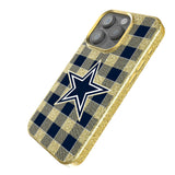 Dallas Cowboys Plaid Bling Phone Case for Apple iPhone