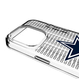 Dallas Cowboys Text Backdrop Clear Phone Case for Apple iPhone