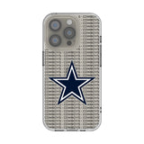 Dallas Cowboys Text Backdrop Clear Phone Case for Apple iPhone