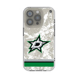 Dallas Stars Ice Stripe Clear Phone Case for Apple iPhone