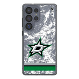 Dallas Stars Ice Stripe Clear Phone Case for Samsung Galaxy