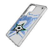 Dallas Stars Ice Tilt Clear Phone Case for Samsung Galaxy