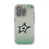 Dallas Stars Linen Clear Phone Case for Apple iPhone