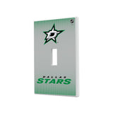 Dallas Stars Linen Hidden-Screw Light Switch Plate