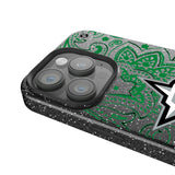 Dallas Stars Paisley Black Bling Phone Case for Apple iPhone
