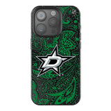 Dallas Stars Paisley Black Bling Phone Case for Apple iPhone