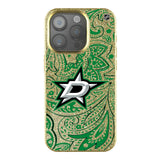 Dallas Stars Paisley Bling Phone Case for Apple iPhone