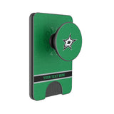 Dallas Stars Personalized Endzone Solid PopSockets MagSafe-Compatible PopWallet+