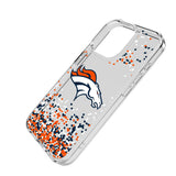 Denver Broncos Confetti Clear Phone Case for Apple iPhone