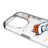Denver Broncos Confetti Clear Phone Case for Apple iPhone