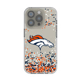 Denver Broncos Confetti Clear Phone Case for Apple iPhone