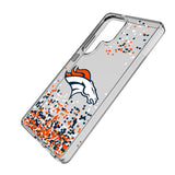 Denver Broncos Confetti Clear Phone Case for Samsung Galaxy