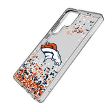 Denver Broncos Confetti Clear Phone Case for Samsung Galaxy
