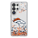 Denver Broncos Confetti Clear Phone Case for Samsung Galaxy