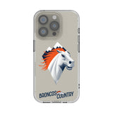 Denver Broncos Deco Clear Phone Case for Apple iPhone