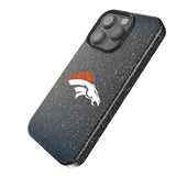 Denver Broncos Linen Black Bling Phone Case for Apple iPhone