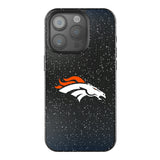 Denver Broncos Linen Black Bling Phone Case for Apple iPhone