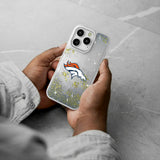 Denver Broncos Linen Glitter Phone Case for Apple iPhone
