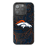 Denver Broncos Paisley Black Bling Phone Case for Apple iPhone