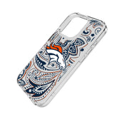 Denver Broncos Paisley Clear Phone Case for Apple iPhone