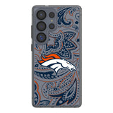 Denver Broncos Paisley Clear Phone Case for Samsung Galaxy