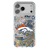 Denver Broncos Paisley Glitter Phone Case for Apple iPhone