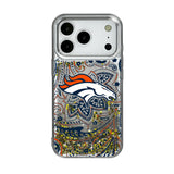 Denver Broncos Paisley Glitter Phone Case for Apple iPhone