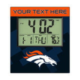 Denver Broncos Personalized Color Block Wall Clock