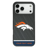 Denver Broncos Personalized EndZone Plus Bump Phone Case for Apple iPhone