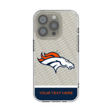 Denver Broncos Personalized EndZone Plus Clear Phone Case for Apple iPhone