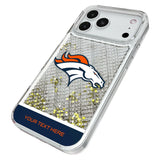 Denver Broncos Personalized EndZone Plus Glitter Phone Case for Apple iPhone