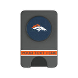 Denver Broncos Personalized Endzone Solid PopSockets MagSafe-Compatible PopWallet+