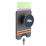 Denver Broncos Personalized Endzone Solid PopSockets MagSafe-Compatible PopWallet+