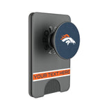 Denver Broncos Personalized Endzone Solid PopSockets MagSafe-Compatible PopWallet+