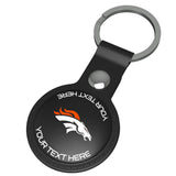 Denver Broncos Personalized Insignia Black Airtag Holder