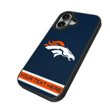Denver Broncos Personalized Stripe Bump Phone Case for Apple iPhone