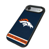 Denver Broncos Personalized Stripe Bump Phone Case for Apple iPhone