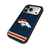 Denver Broncos Personalized Stripe Bump Phone Case for Apple iPhone