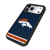 Denver Broncos Personalized Stripe Bump Phone Case for Apple iPhone