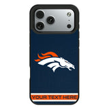 Denver Broncos Personalized Stripe Bump Phone Case for Apple iPhone