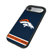 Denver Broncos Personalized Stripe Bump Phone Case for Apple iPhone